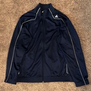 Adidas Men's Dark Blue Windbreaker Jacket
